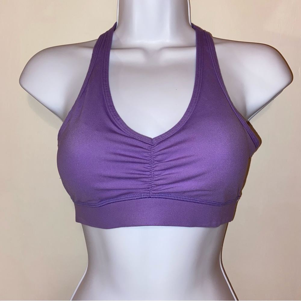 purple sports bra
